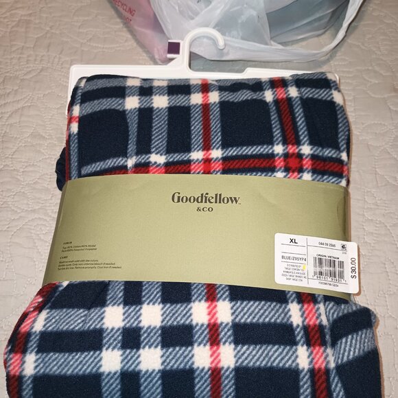 NEW Men's Microfleece Pajama Set - Goodfellow & Co™ Blue XL - Picture 4 of 5